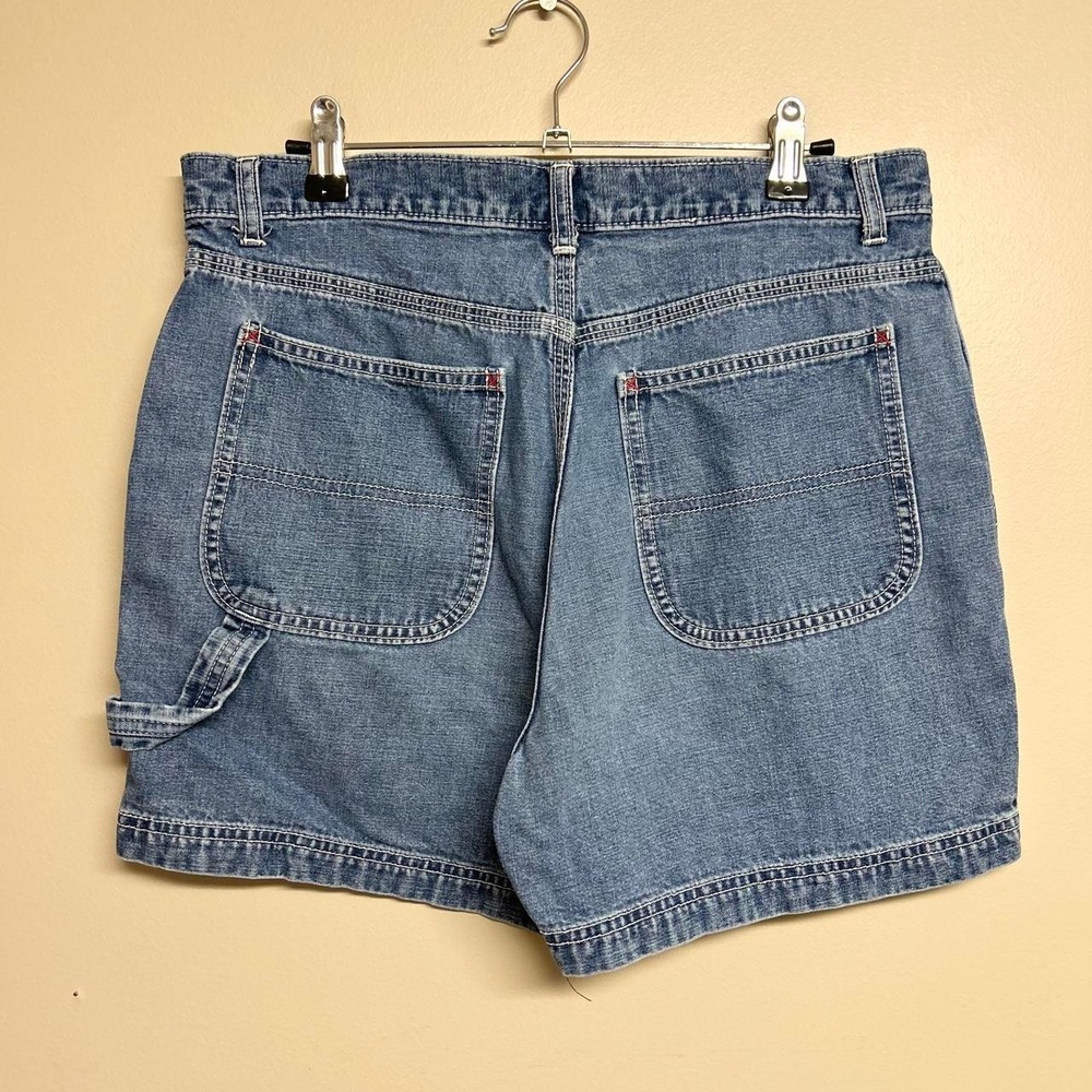 Vintage GAP Carpenter Jean Shorts Womens 8 Mid Wash Baggy Denim Blue 00s